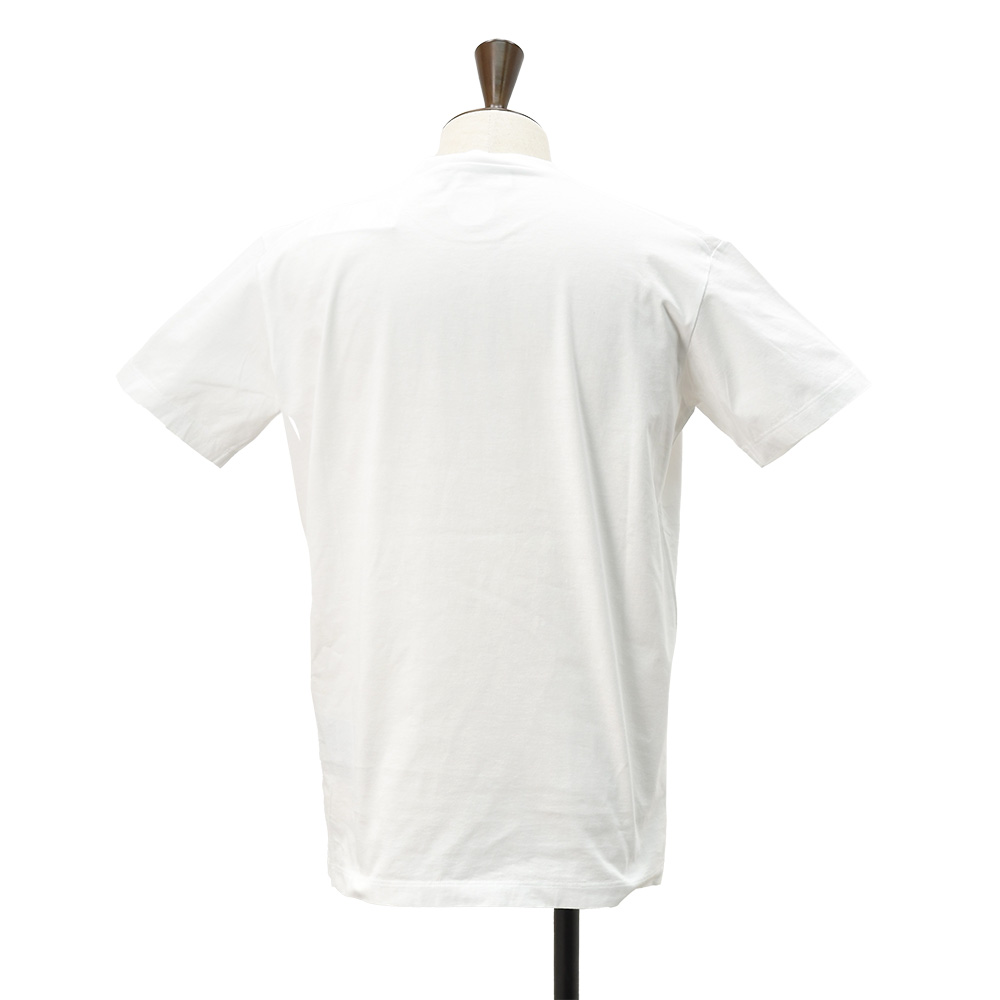 ディースクエアード DSQUARED2 半袖Tシャツ メンズ クルーネック 愛犬モチーフプリント ホワイト 白 コットンジャージー レギュラーフィット 国内正規品｜deradera｜06