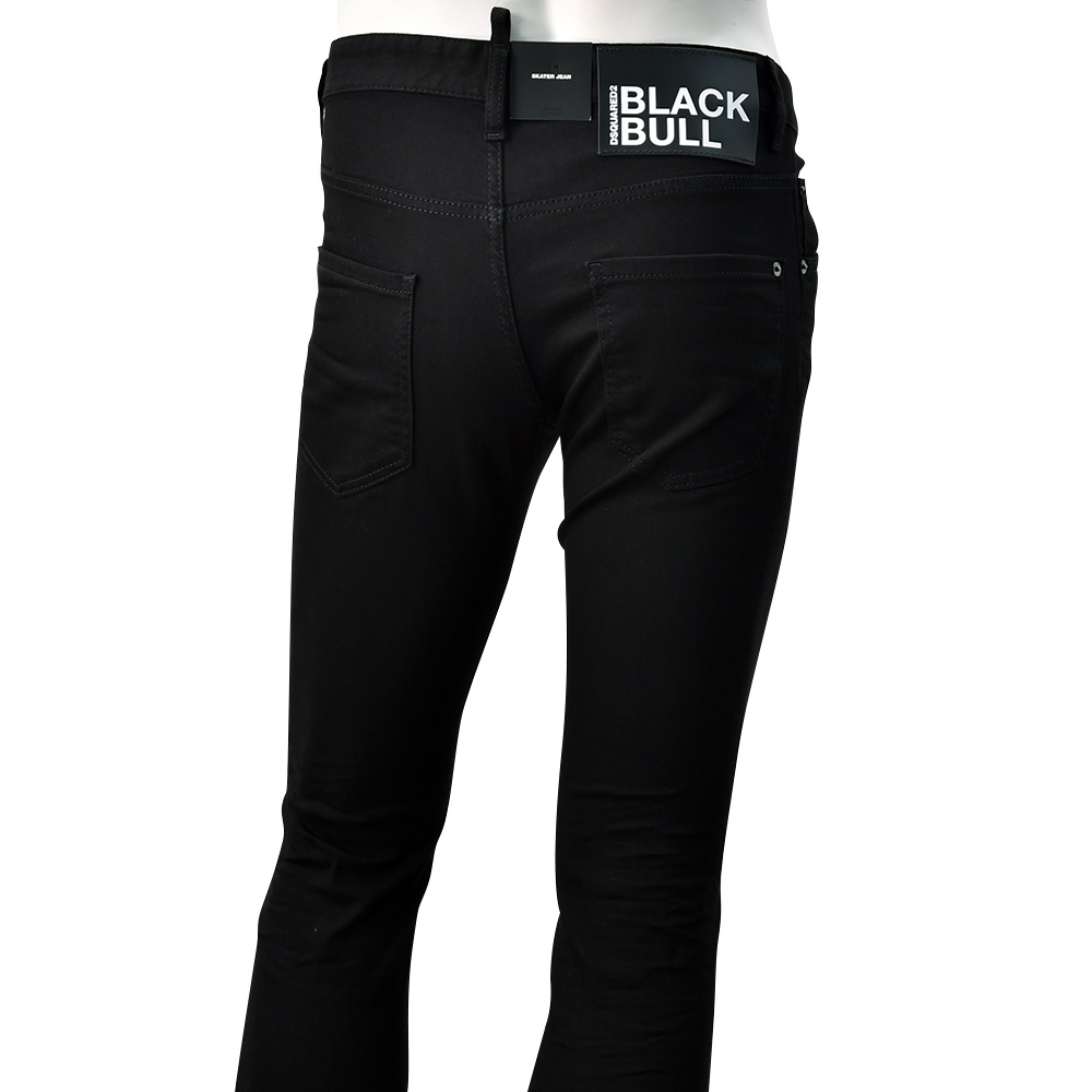 ディースクエアード DSQUARED2 ブラックデニム メンズ BLACK BULL SKATER JEAN スケーター スキニーレッグ クロップド丈 国内正規品 でらでら公式 ブランド｜deradera｜06