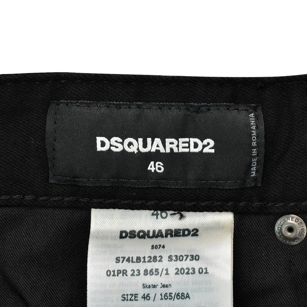 ディースクエアード DSQUARED2 ブラックデニム メンズ BLACK BULL SKATER JEAN スケーター スキニーレッグ クロップド丈 国内正規品 でらでら公式 ブランド｜deradera｜10