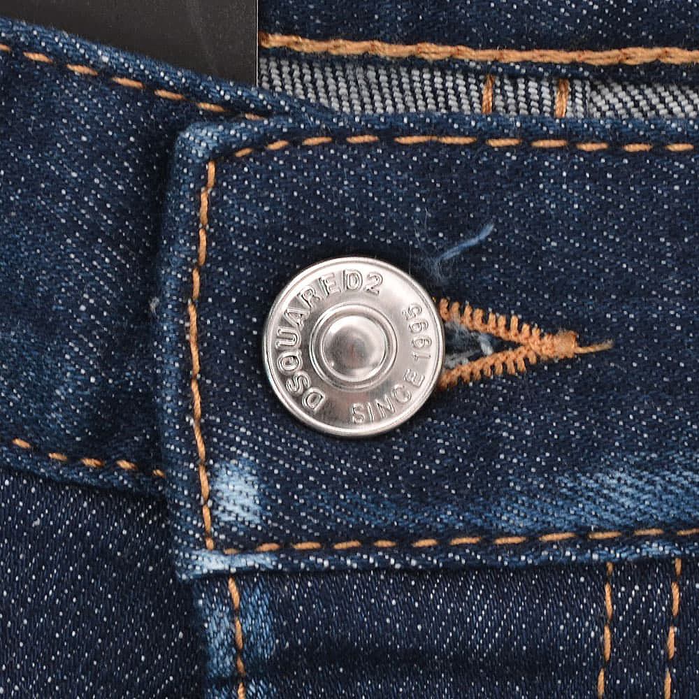 ディースクエアード DSQUARED2 スリムテーパードデニム メンズ コットンストレッチジーンズ SKATER JEAN スケータージーン インディゴウォッシュ 国内正規品の画像