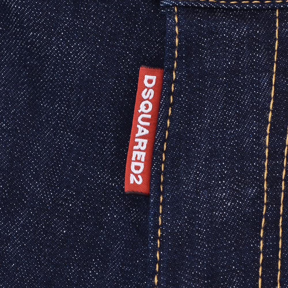 ディースクエアード DSQUARED2  メンズ S74LB1425 SKATER JEAN スケータージーン インディゴ リジットデニム レザーバックパッチ 国内正規品の画像