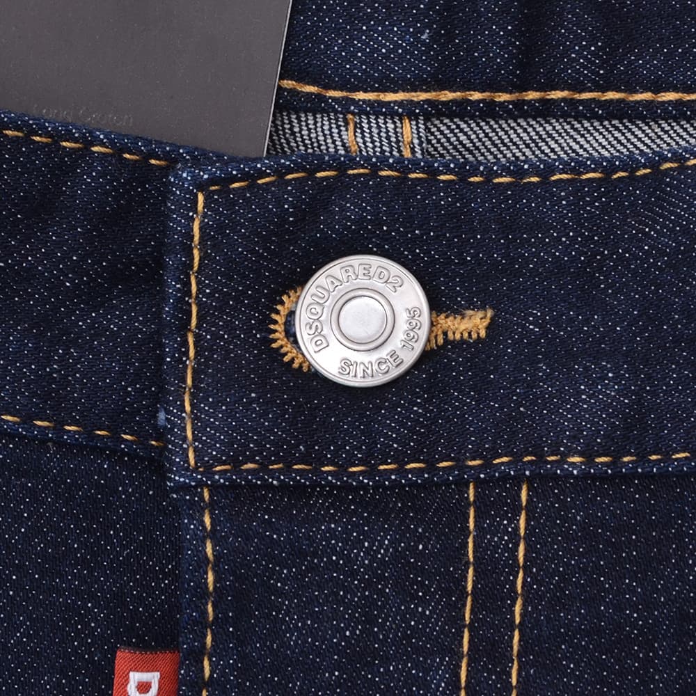 ディースクエアード DSQUARED2  メンズ S74LB1425 SKATER JEAN スケータージーン インディゴ リジットデニム レザーバックパッチ 国内正規品の画像