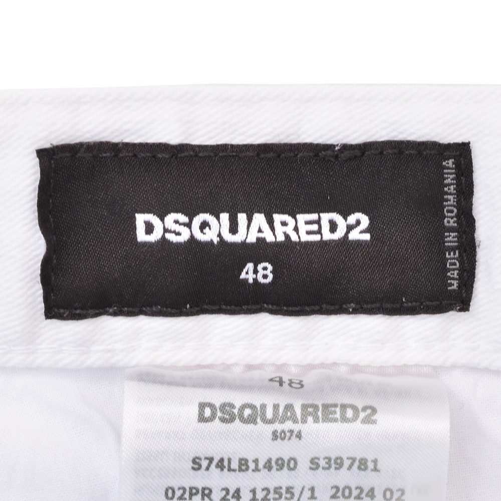 ディースクエアード DSQUARED2 デニムパンツ メンズ ストレッチジーンズ 642 JEAN ホワイト 白 WHITE BULL レギュラーフィット 国内正規品の画像