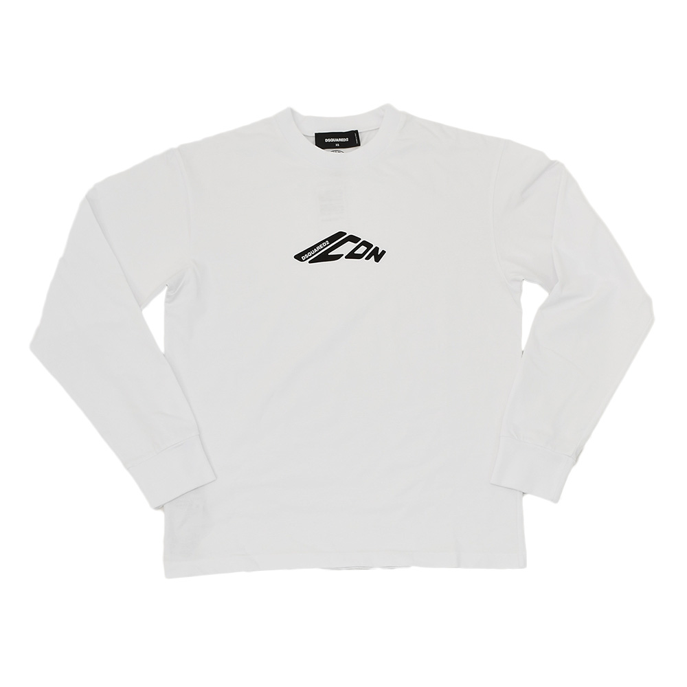 【大人気】DSquared2 ICON ルーズ フィット 長袖 Tシャツ DSQUARED2 ディースクエアード 長袖Tシャツ メンズ ロング