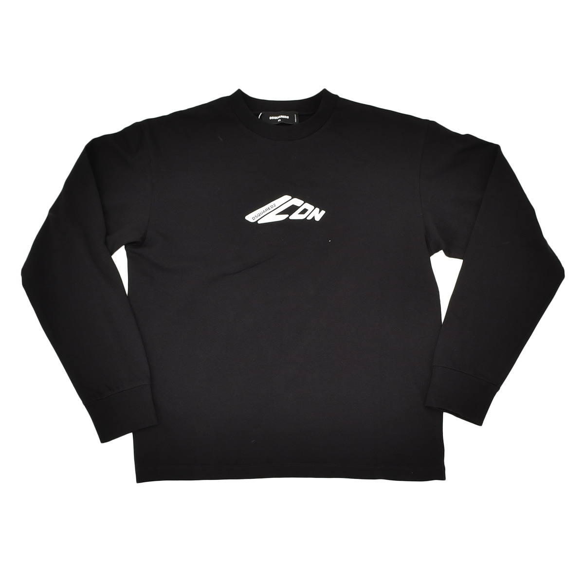 DSQUARED2 ブラック ロンT 大人気ロゴデザイン DSQUARED2 Logo Long Sleeve T Shirt Black | Mainline Menswear