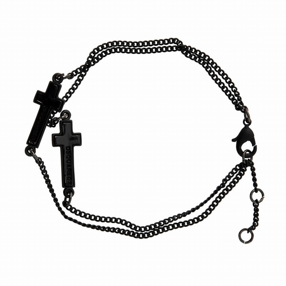 ディースクエアード DSQUARED2 ブレスレット メンズ Jesus Bracelets 2連クロスチェーン 立体ブランドモチーフ 国内正規品 でらでら 公式ブランド｜deradera｜02