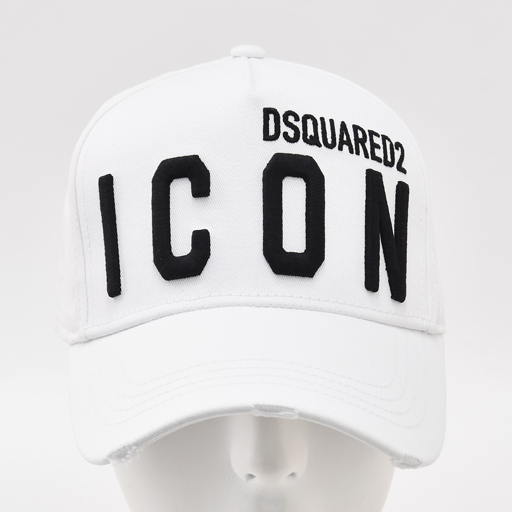 ディースクエアード　DSQUARED2 ベースボールキャップ メンズ ICONシリーズ 刺繍ロゴデザイン ホワイト コットンツイル 国内正規品 でらでら 公式ブランド｜deradera｜02