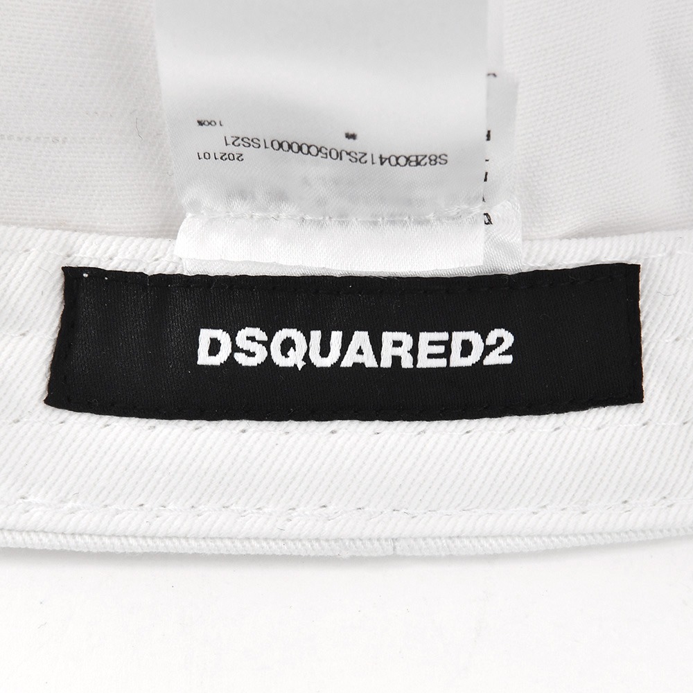 ディースクエアード　DSQUARED2 ベースボールキャップ メンズ ICONシリーズ 刺繍ロゴデザイン ホワイト コットンツイル 国内正規品 でらでら 公式ブランド｜deradera｜08