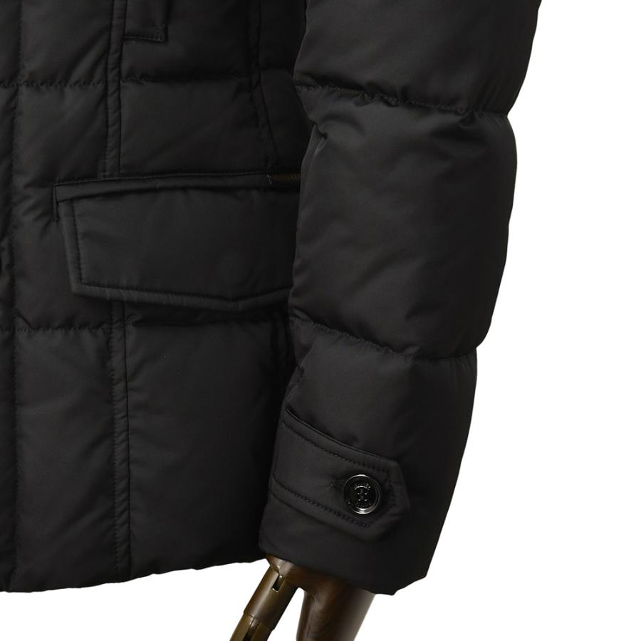 ムーレー MooRER ダウンジャケット メンズ SIRO-KM シーロ ポリエステル素材 ブラック ダブルブレスト ラムファー襟 国内正規品 でらでら 公式ブランド｜deradera｜08