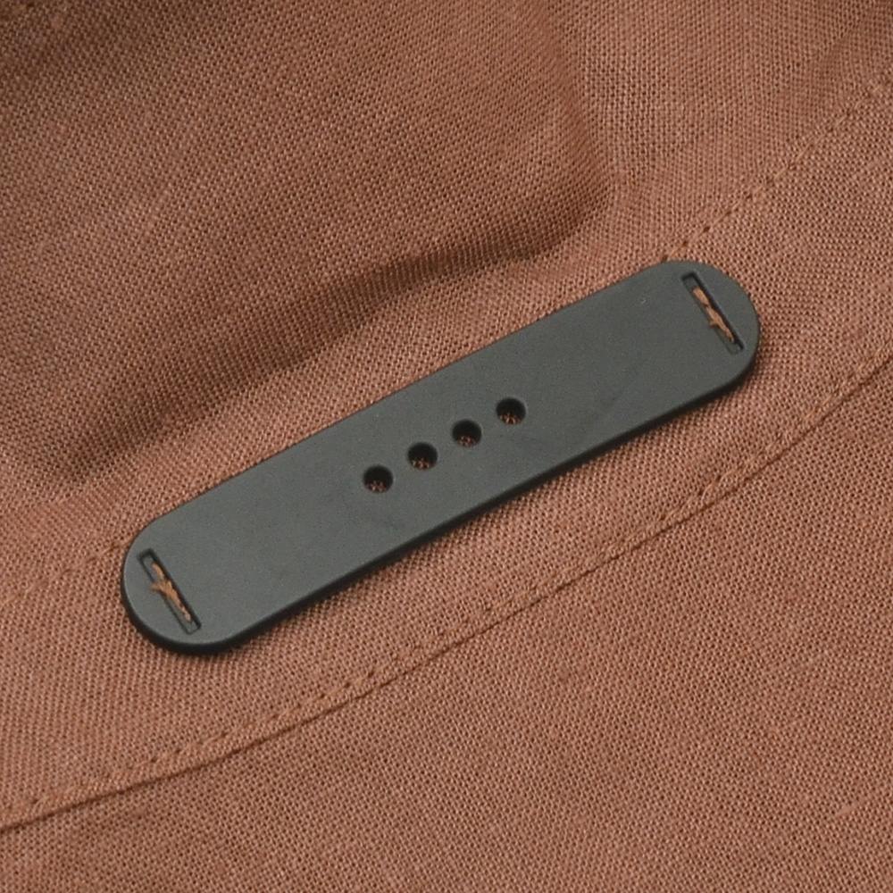 イーヴォ HEVO シャツアウター メンズ ワークブルゾン SPECCHIOLLA スペッキオッラ  リネンレーヨン レッドブラウン リラックスフィット 国内正規品の画像