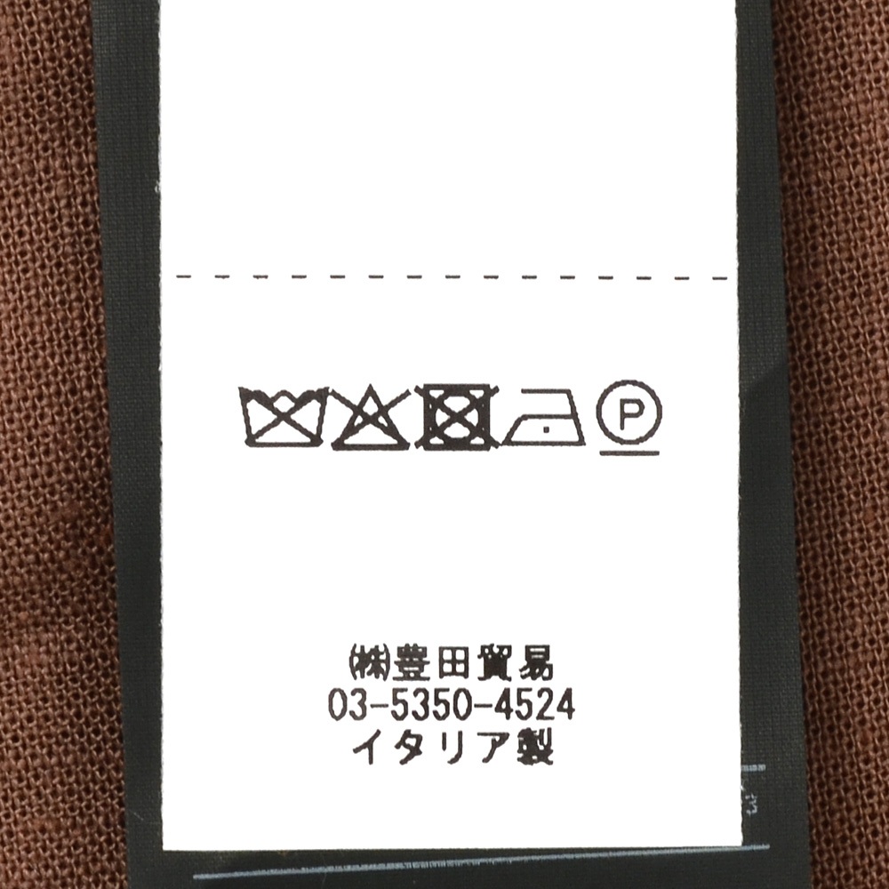 イーヴォ HEVO シャツアウター メンズ ワークブルゾン SPECCHIOLLA スペッキオッラ  リネンレーヨン レッドブラウン リラックスフィット 国内正規品の画像