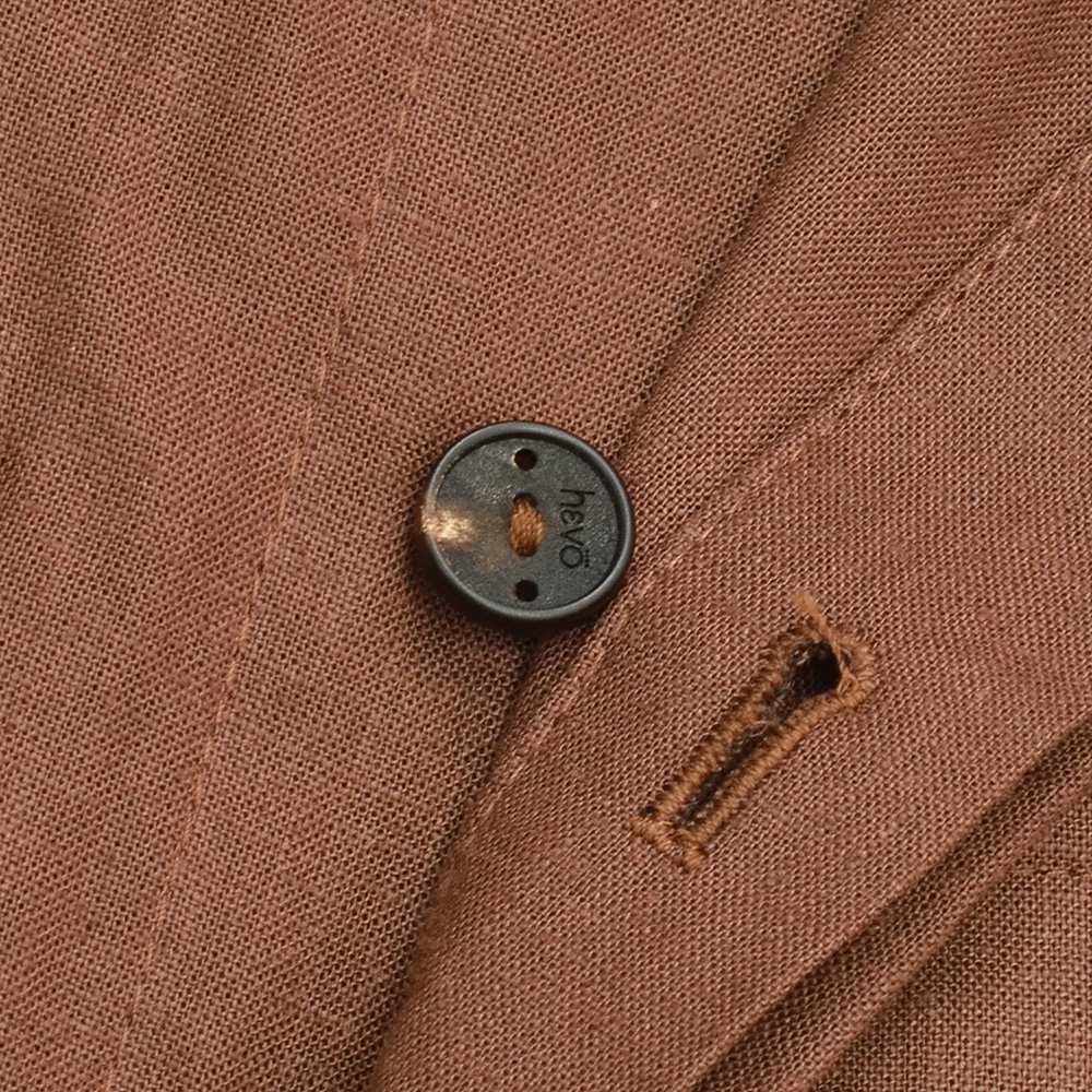 イーヴォ HEVO シャツアウター メンズ ワークブルゾン SPECCHIOLLA スペッキオッラ  リネンレーヨン レッドブラウン リラックスフィット 国内正規品の画像