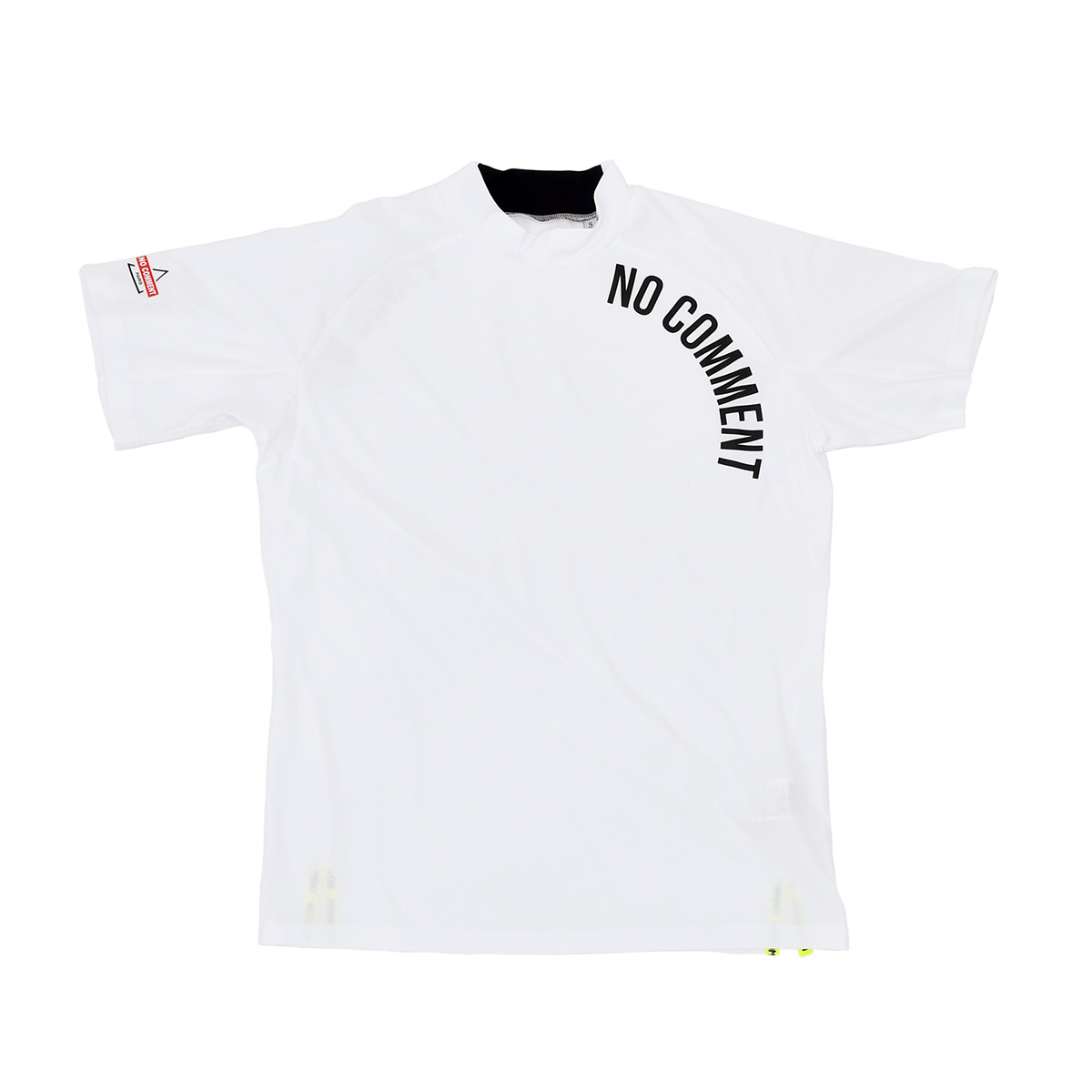 ノーコメントパリ NO COMMENT PARIS モックネックTシャツ メンズ 半袖 ブランドロゴ ホワイト アスレジャー レーベル 国内正規品 でらでら 公式ブランド｜deradera｜02