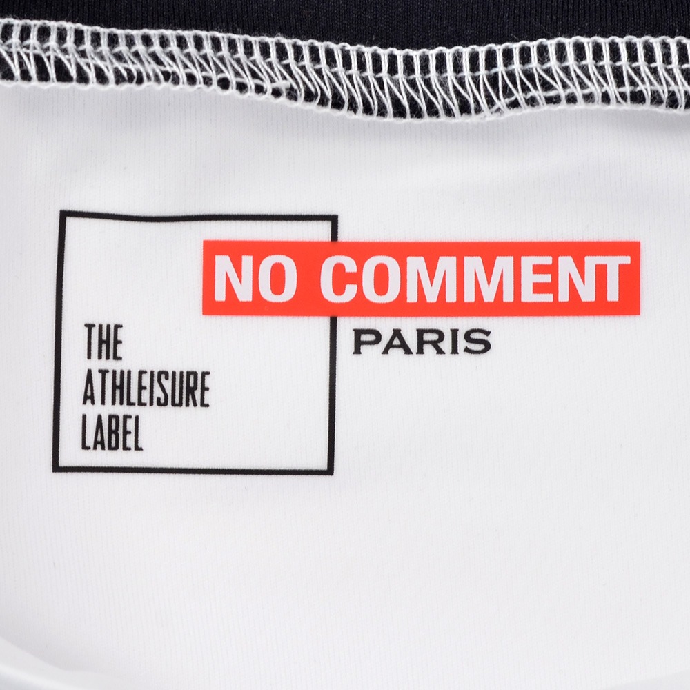 ノーコメントパリ NO COMMENT PARIS モックネックTシャツ メンズ 半袖 ブランドロゴ ホワイト アスレジャー レーベル 国内正規品 でらでら 公式ブランド｜deradera｜11
