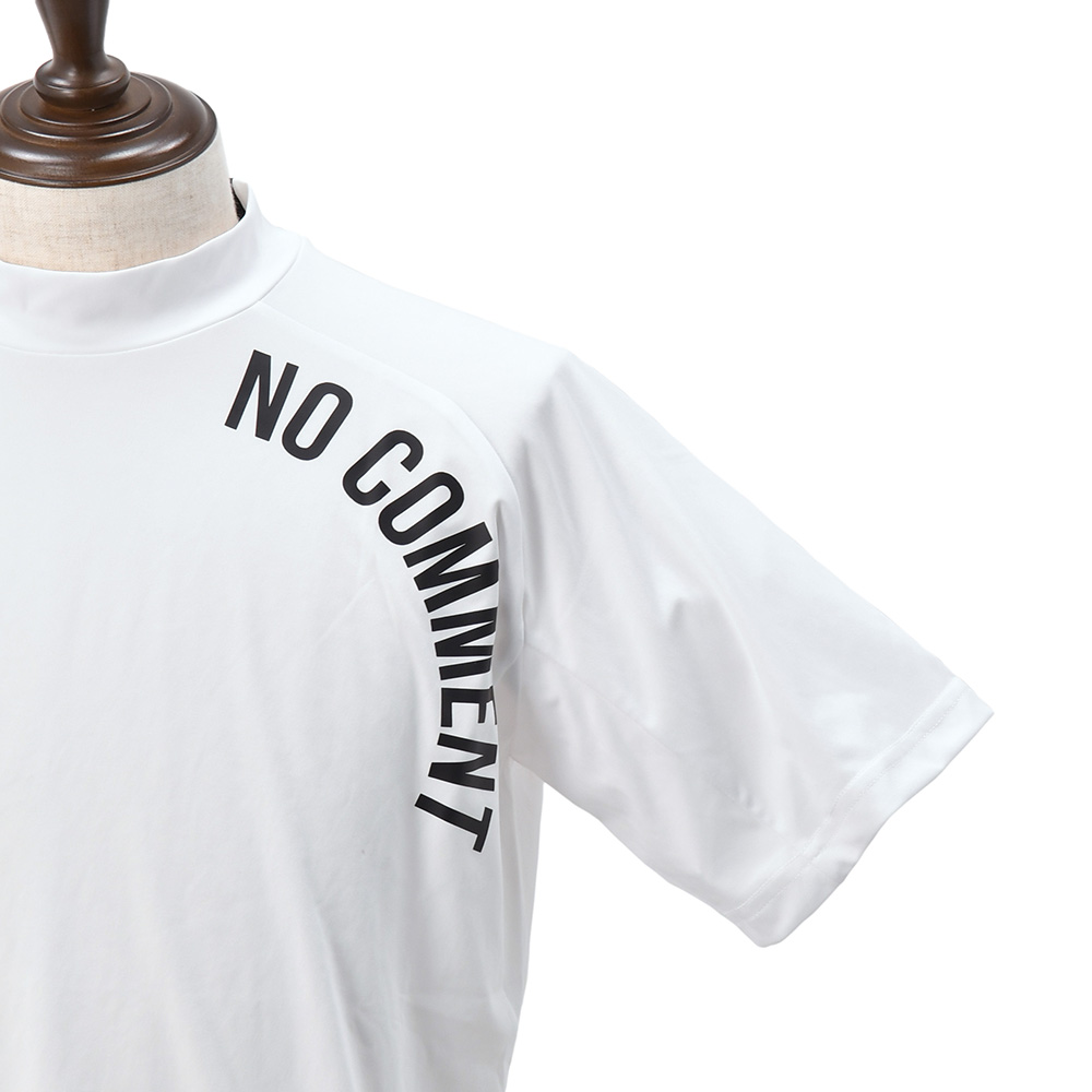 ノーコメントパリ NO COMMENT PARIS モックネックTシャツ メンズ 半袖 ブランドロゴ ホワイト アスレジャー レーベル 国内正規品 でらでら 公式ブランド｜deradera｜07