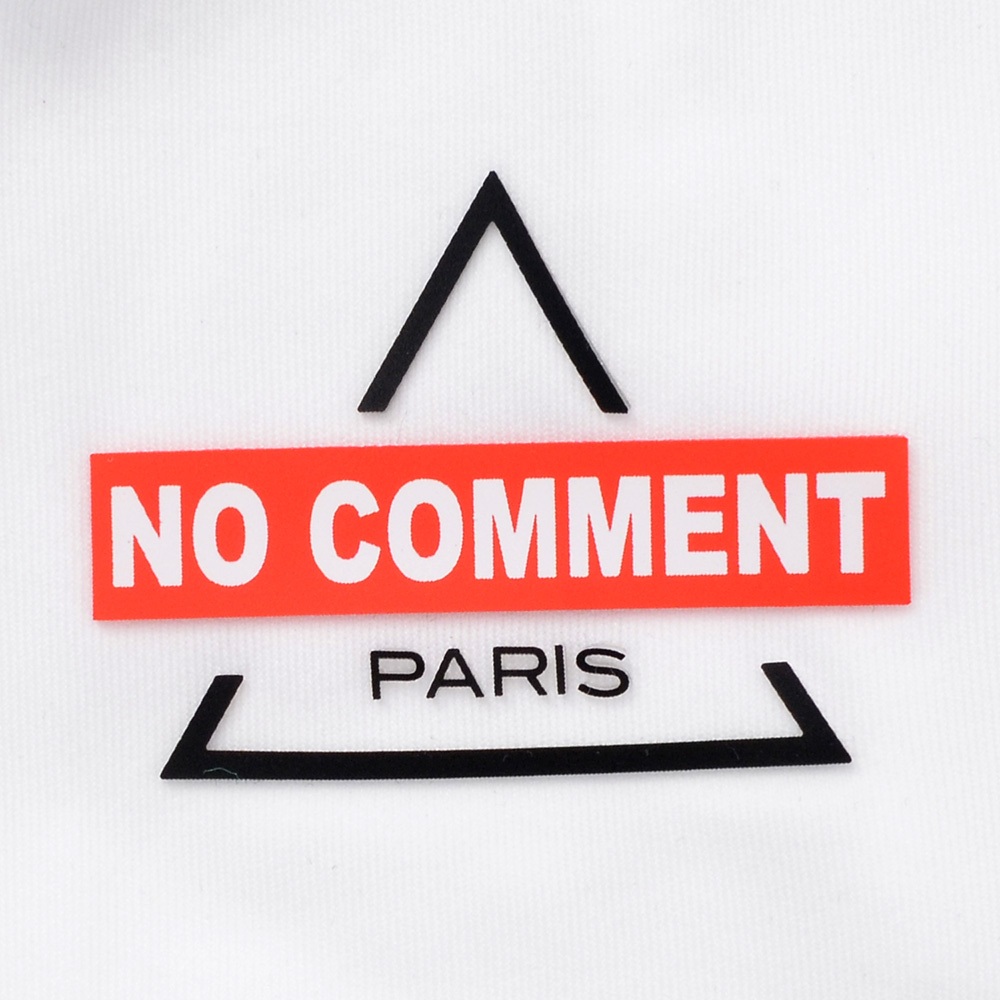 ノーコメントパリ NO COMMENT PARIS モックネックTシャツ メンズ 半袖 ブランドロゴ ホワイト アスレジャー レーベル 国内正規品 でらでら 公式ブランド｜deradera｜09