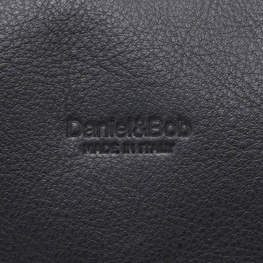 ダニエル&ボブ Daniel&Bob レザーショルダーバッグ 男女兼用 アーチラインバッグ TOMBOLO トンボーロ ムースライト ブラック 黒 国内正規品の画像