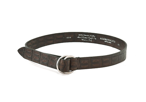アルベルト ルティ ALBERTO LUTI ダブルリングベルト メンズ クロコ型