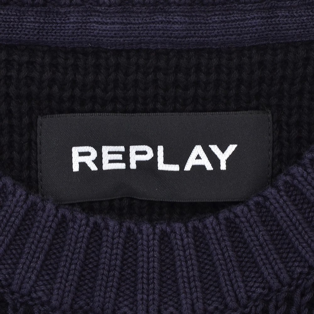 リプレイ REPLAY コットンニット メンズ クルーネックセーター 長袖 