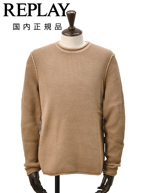 リプレイ REPLAY コットンニット SARTORIALE メンズ クルーネック  