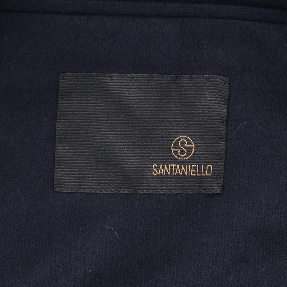 サンタニエッロ SANTANIELLO シングルスーツ メンズ セットアップ ウールナイロンカシミア V797MF ネイビー 紺　ジャケット×1プリーツスラックス 国内正規品の画像