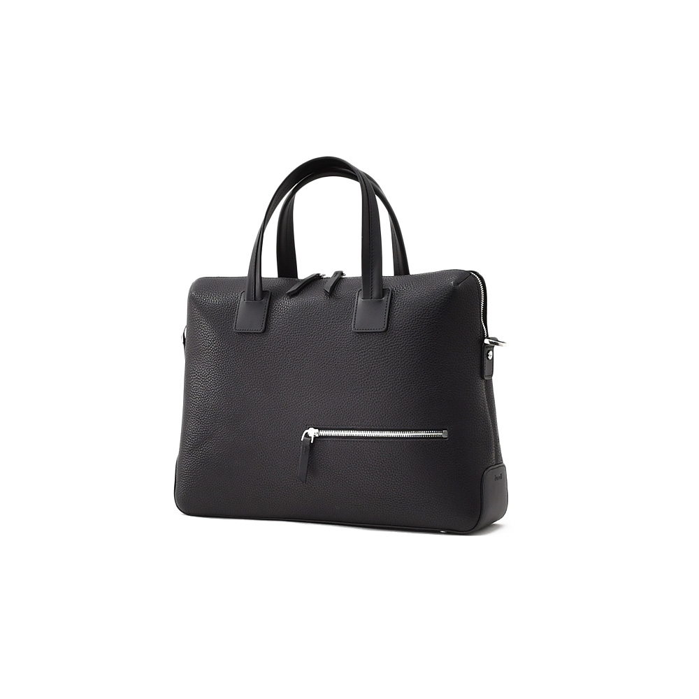 ルンディ lundi コンパクトブリーフケース メンズ ビジネスバッグ VALENTIN グレインレザー ブラック 黒 16インチPC収納 ショルダーストラップ 国内正規品の画像