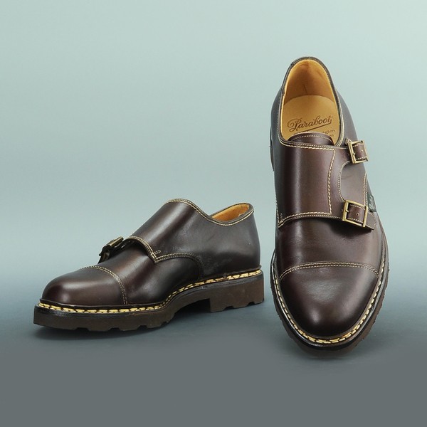 パラブーツ 　ウィリアム　 William　6.5　ジョンロブのOEMモデル 美品” Paraboot（パラブーツ）ダブルモンクストラップ WILLIAM