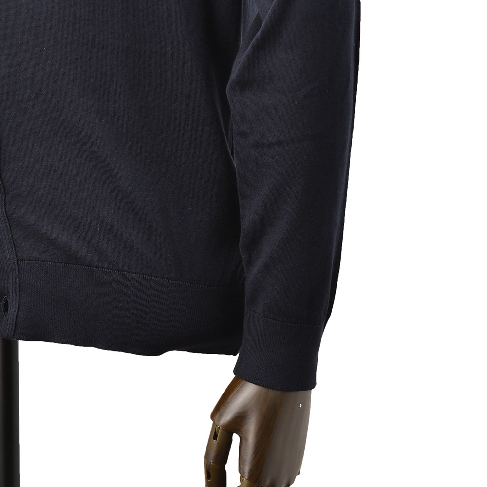 ジョンスメドレー JOHN SMEDLEY ニットカーディガン メンズ WISTING Vネック仕様 シーアイランドコットン ネイビー 紺 MODERN FIT 国内正規品の画像