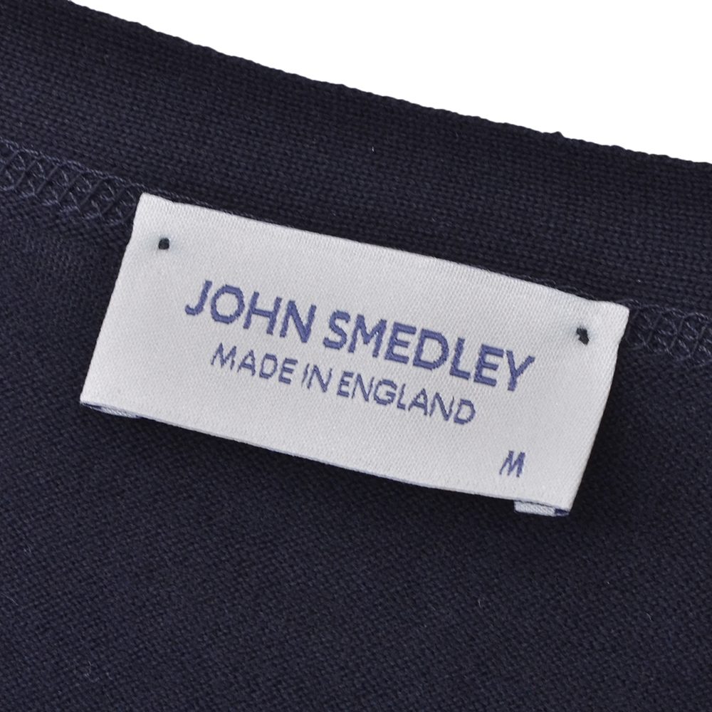 ジョンスメドレー JOHN SMEDLEY ニットカーディガン メンズ WISTING Vネック仕様 シーアイランドコットン ネイビー 紺 MODERN FIT 国内正規品の画像