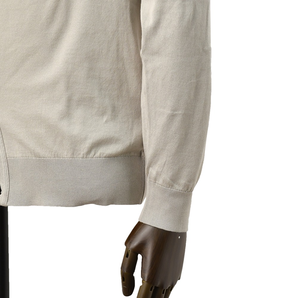 ジョンスメドレー JOHN SMEDLEY ニットカーディガン メンズ WISTING Vネック仕様 シーアイランドコットン ライトグレー MODERN FIT 国内正規品の画像