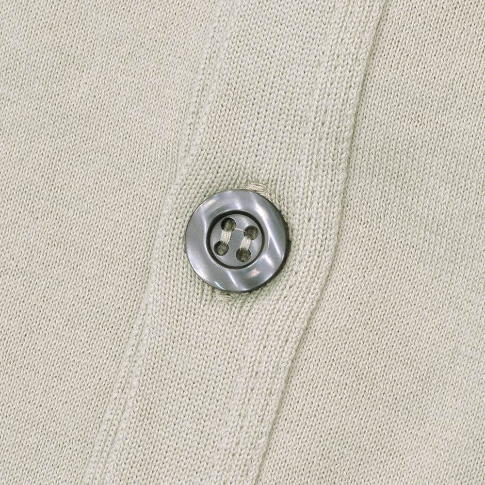 ジョンスメドレー JOHN SMEDLEY ニットカーディガン メンズ WISTING Vネック仕様 シーアイランドコットン ライトグレー MODERN FIT 国内正規品の画像