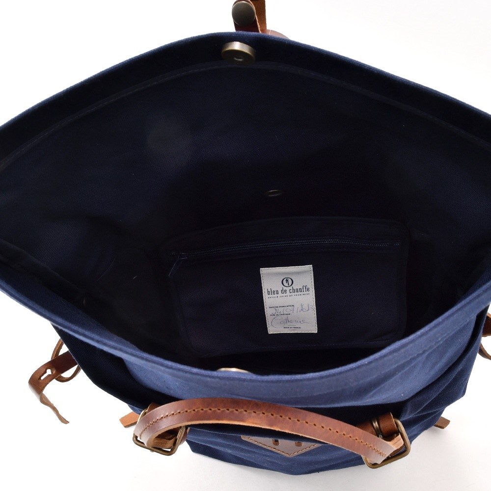 ブルー ドゥ シャフ Bleu de chauffe バックパック メンズ WOODY S 25l ウッディ コットンキャンバス ネイビーブルー Sサイズ 国内正規品 でらでら 公式ブランドの画像