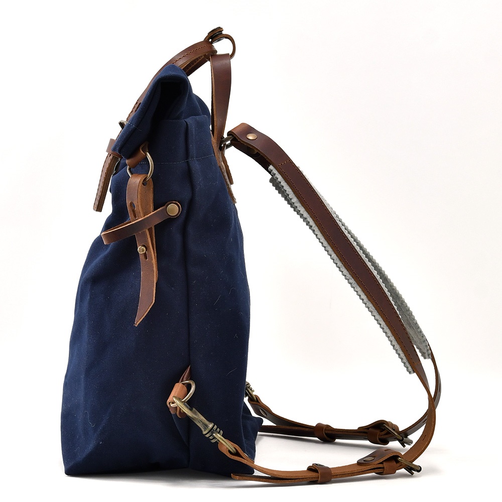 ブルー ドゥ シャフ Bleu de chauffe バックパック メンズ WOODY S 25l ウッディ コットンキャンバス ネイビーブルー Sサイズ 国内正規品 でらでら 公式ブランドの画像