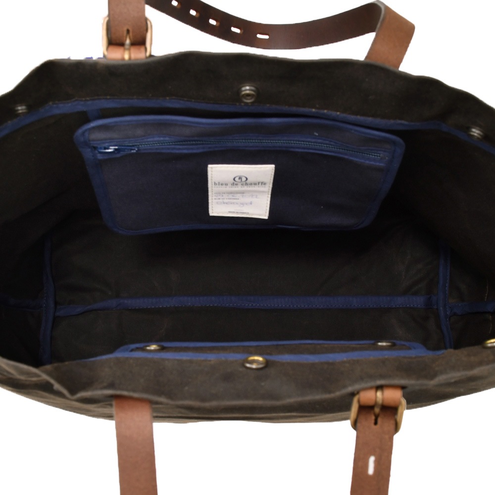 ブルー ドゥ シャフ Bleu de chauffe トートバッグ メンズ ZINNIA  軽量キャンバス カーキ 調節可能ストラップ 国内正規品 でらでら 公式ブランドの画像