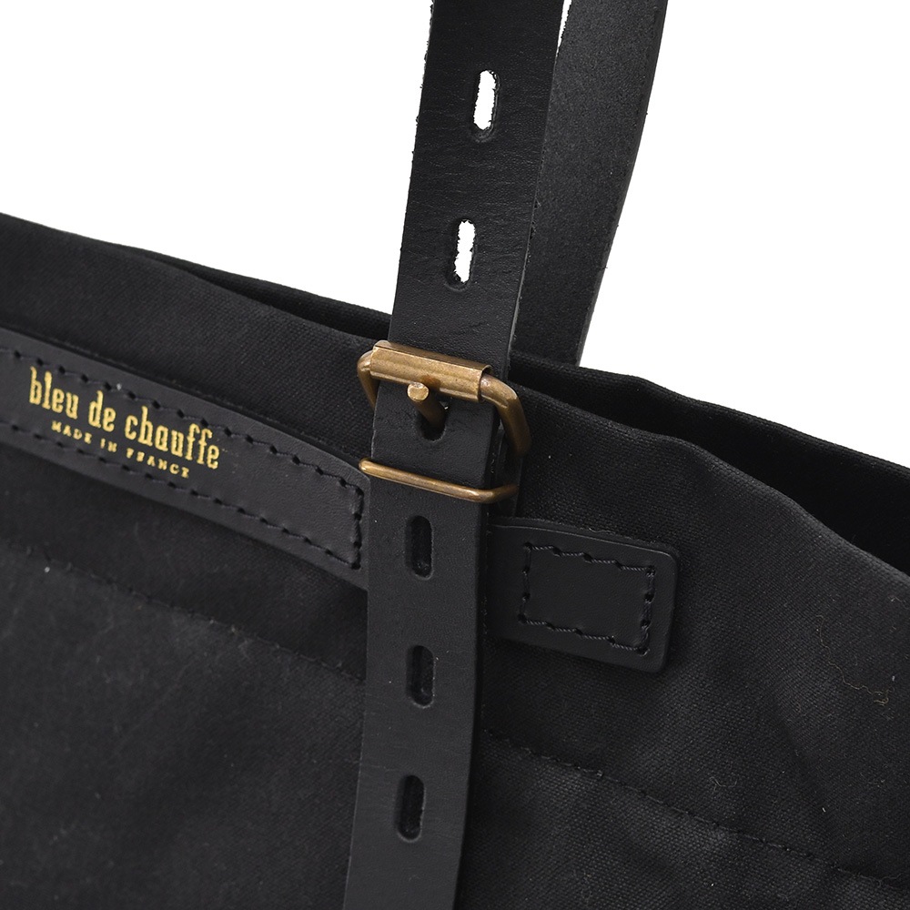 ブルー ドゥ シャフ Bleu de chauffe トートバッグ メンズ ZINNIA ジニア 軽量コーティングキャンバス ブラック 黒 調節可能ストラップ 国内正規品の画像