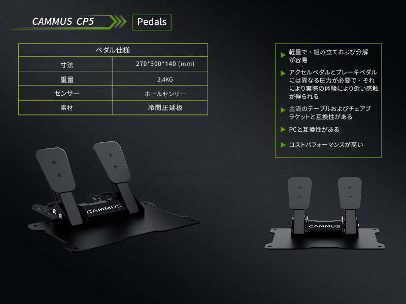 Cammus C5 ダイレクトドライブ ハンコン ペダル クランプ Cammus C5 ダイレクトドライブ ハンコン ペダル クランプ
