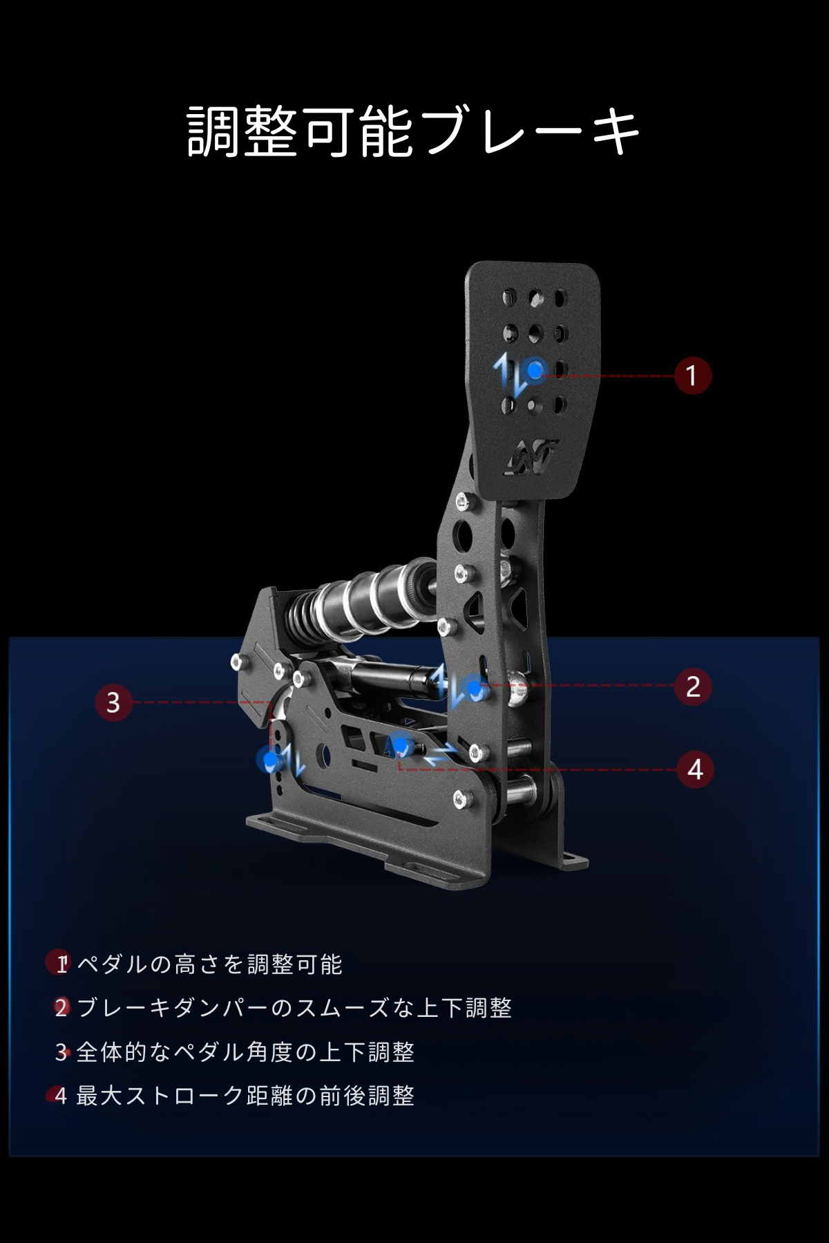 Simnet Racing SP Pro ロードセルペダル : DELESHOP - 通販