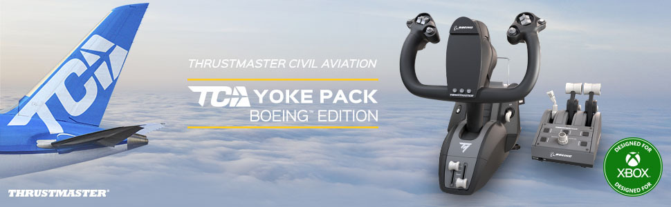 【セール豊富な】外箱破れあり Thrustmaster TCA Yoke Pack Boeing Edition スラストマスター 振り子式ヨークおよびスロットルクアドラントシステム Xbox / その他