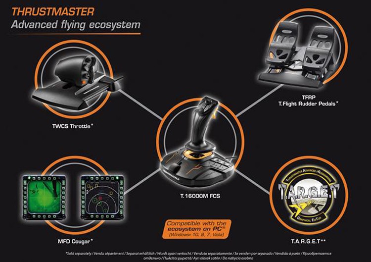 Thrustmaster T.16000M FCS Flight Stick Joystick スラストマスター