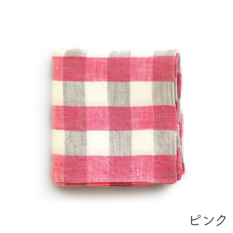 中川政七商店　チェック柄　リネン　ジャケット　日本製　羽織り 中川政七商店 麻のハンカチ motta010 お弁当 包む 布 リネン チェック