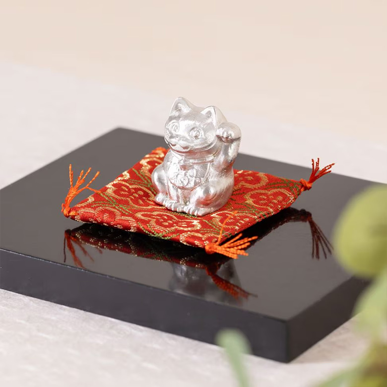 能作 招き猫 錫製 贈り物 ギフト 縁起物 商売繁盛 お祝い