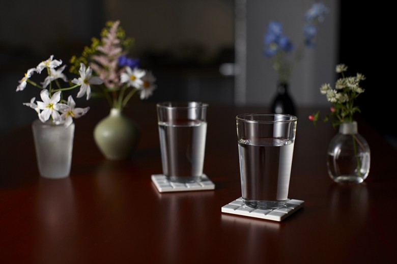 THE COASTER ザ コースター タイル製 ホワイト 四角 スクエア 日本製