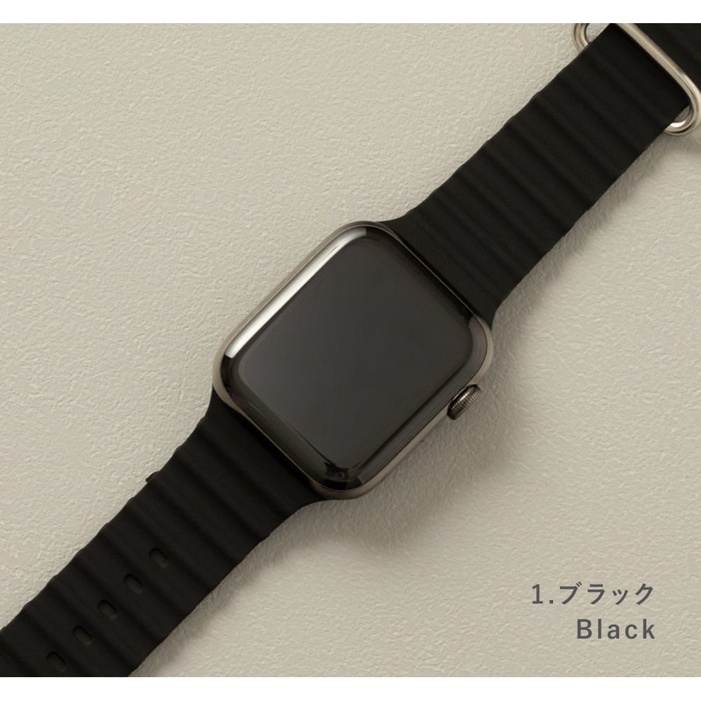 アップルウォッチ バンド おしゃれ Apple Watch バンド ラバーバンド レディース メンズ シリコン シンプル かわいい 38 40 41 42 44 45 49 mm スリムウェーブ｜designmobile｜08