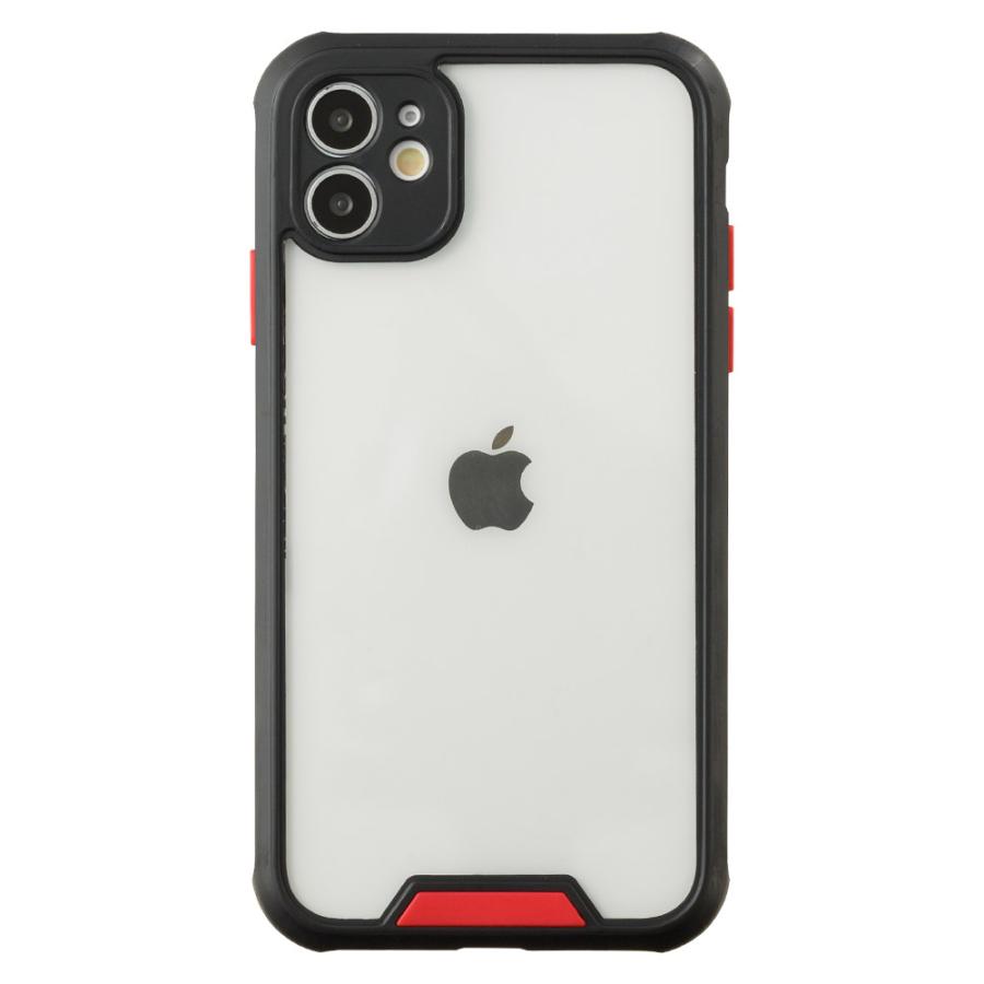 iPhone12 12mini 8 SE2 11 11Pro ケース アイフォン スマホケース カバー クリア 透明 強化ガラス 耐衝撃 ストラップホール ワイヤレス充電 Qi dm アイガード｜designmobile｜06