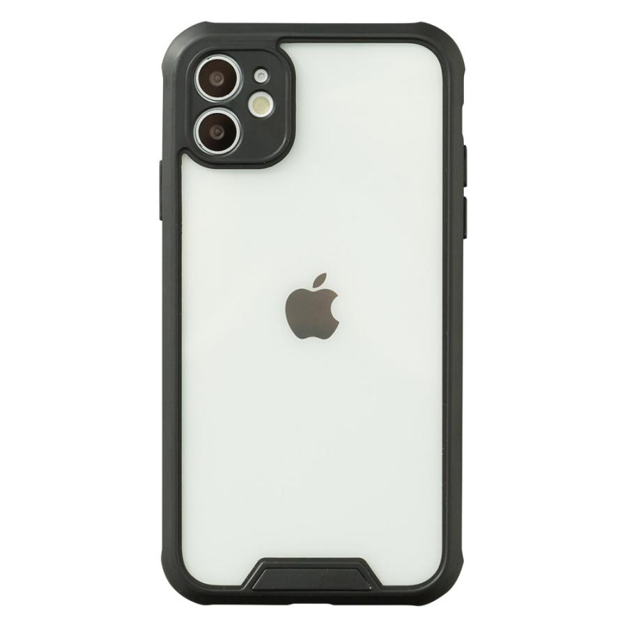 iPhone12 12mini 8 SE2 11 11Pro ケース アイフォン スマホケース カバー クリア 透明 強化ガラス 耐衝撃 ストラップホール ワイヤレス充電 Qi dm アイガード｜designmobile｜07