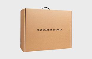 TRANSPARENT SPEAKERは専用のパッケージでお届け致します