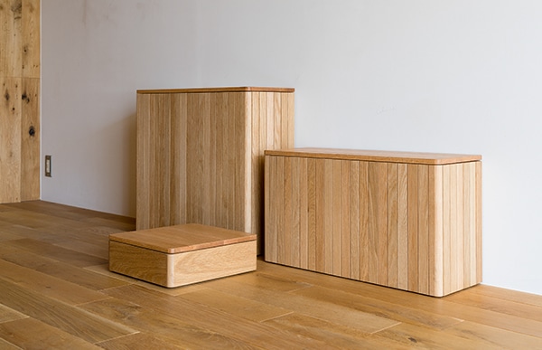 防災収納 防災グッズ IF WALL L Wood オーク 無垢材 H60cm 木製 収納