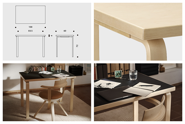 artek（アルテック） テーブル 80B ダイニングテーブル 1人 2人