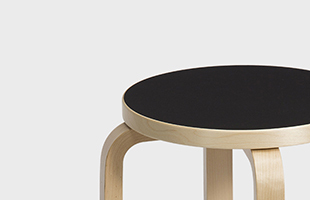 artek（アルテック） 正規品 スツール E60 リノリウム 黒 ブラック 4本