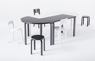 artek（アルテック） 正規品 スツール E60 リノリウム 黒 ブラック 4本